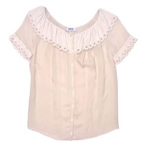 Vintage Silk Moschino Ruffle Top